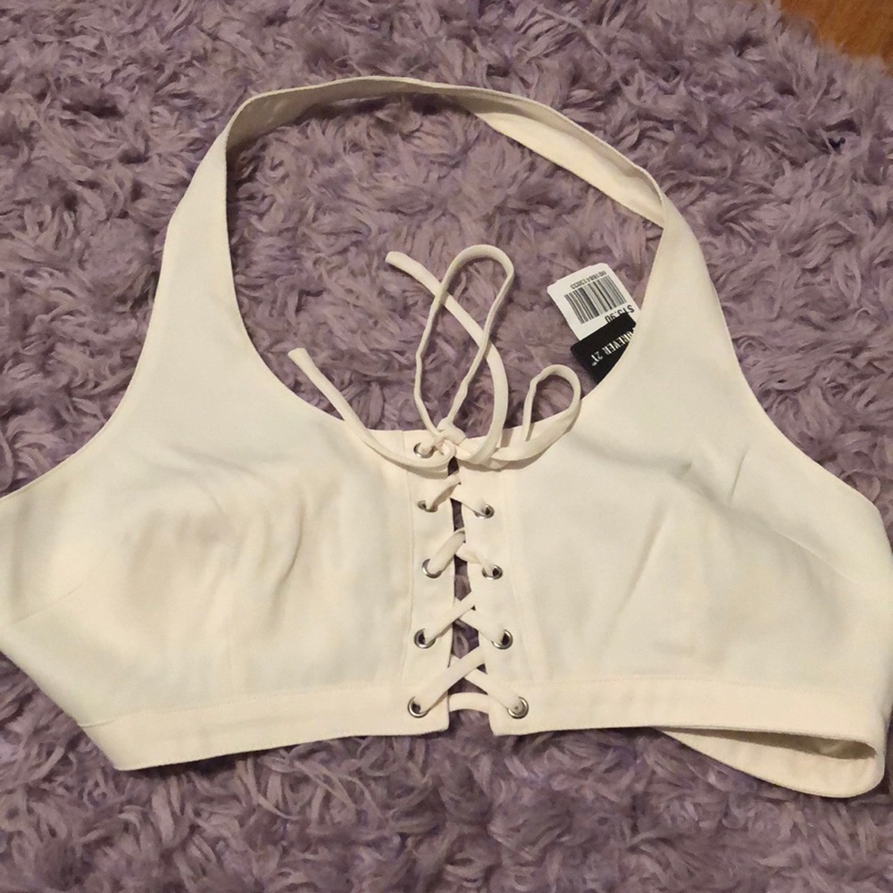 Off white crop top